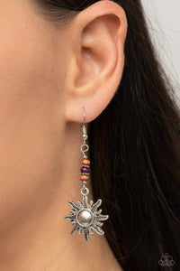 Sunshiny Days - Purple Earrings - Paparazzi Accessories