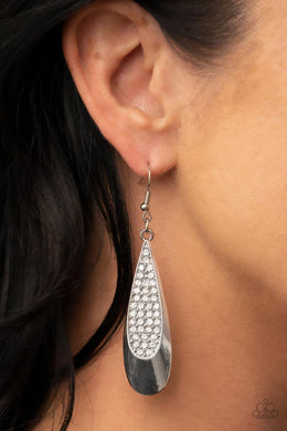 Prismatically Persuasive - White Earrings - Paparazzi Accessories