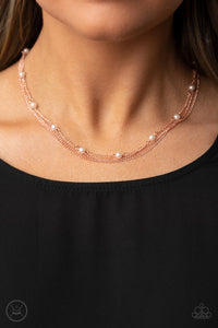 Daintily Dapper - Copper Necklace - Paparazzi Accessories