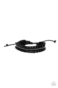 hard-to-pleats-black-bracelet-paparazzi-accessories