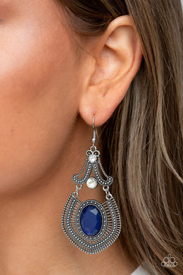 Panama Palace - Blue Earrings - Paparazzi Accessories