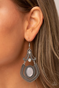 Panama Palace - Silver Earrings - Paparazzi Accessories
