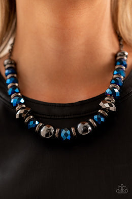 Interstellar Influencer - Blue Necklace - Paparazzi Accessories