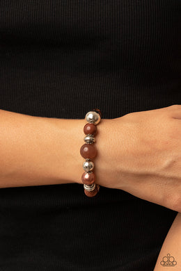 Tonal Takeover - Brown Bracelet - Paparazzi Accessories