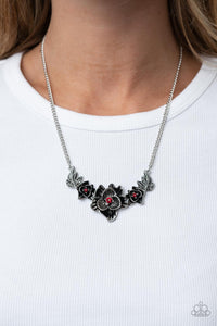 Botanical Breeze - Red Necklace - Paparazzi Accessories