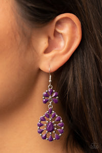 Posh Palooza - Purple Earrings - Paparazzi Accessories