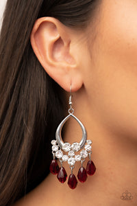 Famous Fashionista - Red Earrings - Paparazzi Accessories