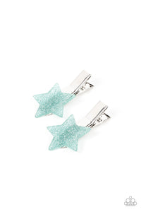 Sparkly Star Chart - Blue Hair Clip - Paparazzi Accessories