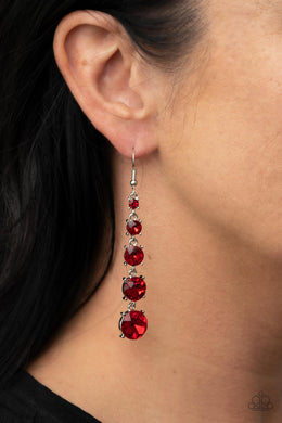Red Carpet Charmer - Red Earrings - Paparazzi Accessories