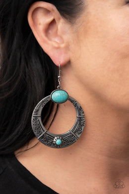 Garden Glyphs - Blue Earrings - Paparazzi Accessories