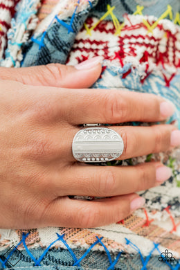 Teeming With Texture - Silver Ring - Paparazzi Accessories