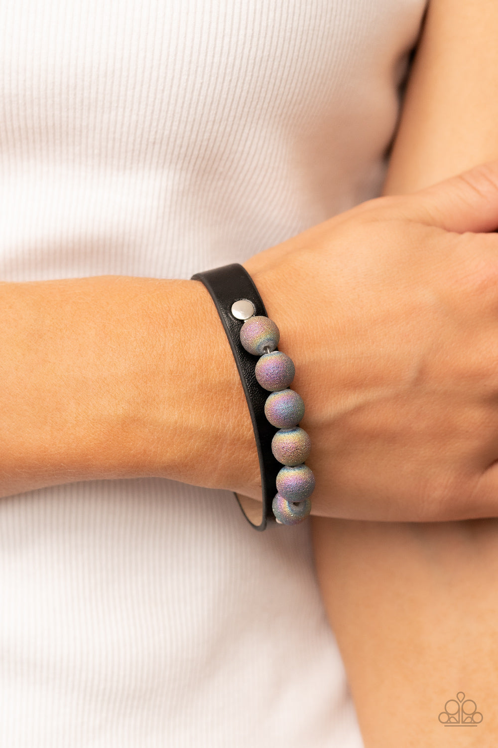 Saturn Safari - Black Bracelet - Paparazzi Accessories