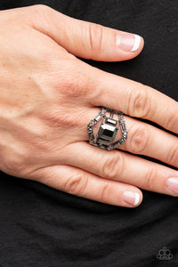 Jazzy Jewels - Black Ring - Paparazzi Accessories