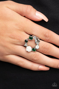 Butterfly Bustle - Green Ring - Paparazzi Accessories