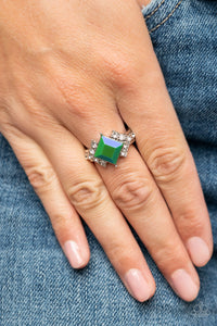 Mind-Blowing Brilliance - Green Ring - Paparazzi Accessories