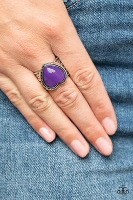 Stone Age Admirer - Purple Ring - Paparazzi Accessories