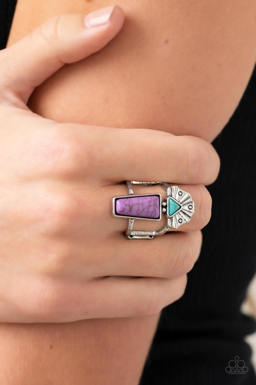 Stellar Stones - Purple Ring - Paparazzi Accessories