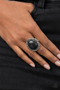 Salt of the Earth - Black Ring - Paparazzi Accessories