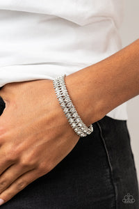 Generational Glimmer - White Bracelet - Paparazzi Accessories