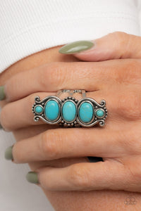Roswell Relic - Blue Ring - Paparazzi Accessories