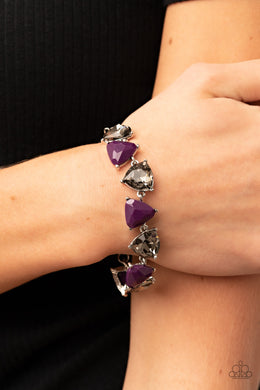 Pumped up Prisms - Purple Bracelet - Paparazzi Accessories