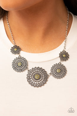 Marigold Meadows - Yellow Necklace - Paparazzi Accessories