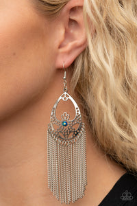 Castle Cottage - Blue Earrings - Paparazzi Accessories
