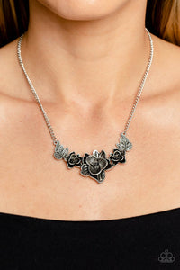 Botanical Breeze - Silver Necklace - Paparazzi Accessories