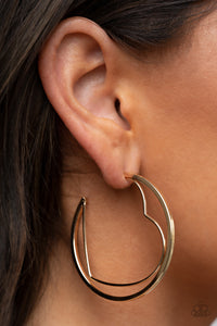 Love Goes Around - Gold Earrings - Paparazzi Accessories