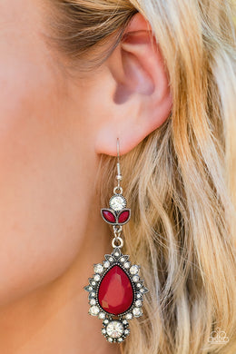 SELFIE-Esteem - Red Earrings - Paparazzi Accessories