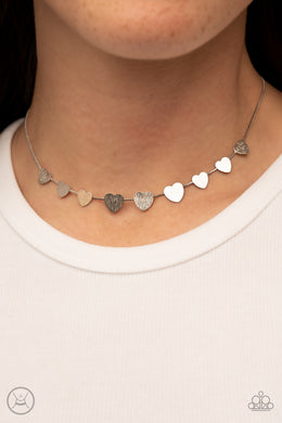 Dainty Desire - Silver Necklace - Paparazzi Accessories