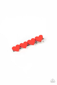 Sending You Love - Red Hair Clip - Paparazzi Accessories
