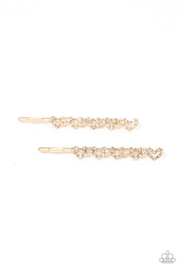Thinking of You - Gold Hair Clip - Paparazzi Accessories