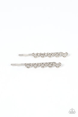 Thinking of You - White Hair Clip - Paparazzi Accessories