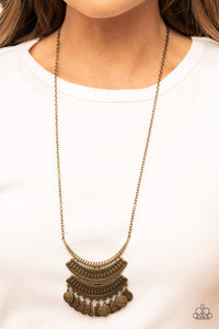Under the EMPRESS-ion - Brass Necklace - Paparazzi Accessories