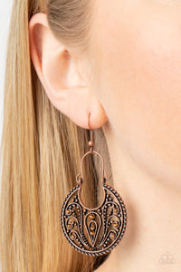 Vineyard Villa - Copper Earrings - Paparazzi Accessories