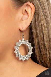 Combustible Couture - White Earrings - Paparazzi Accessories