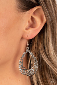 Granada Garland - Silver Earrings - Paparazzi Accessories