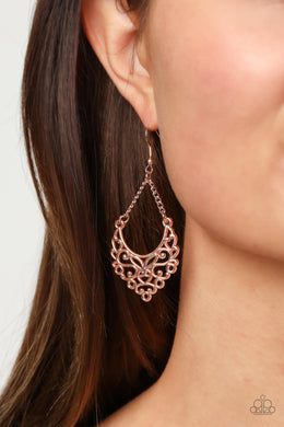 Sentimental Setting - Rose Gold Earrings - Paparazzi Accessories