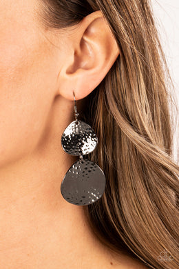 Bait and Switch - Black Earrings - Paparazzi Accessories