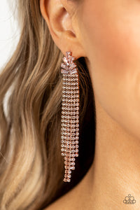 Overnight Sensation - Copper Post Earrings - Paparazzi Accessories