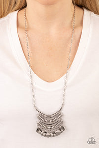 Under the EMPRESS-ion - Silver Necklace - Paparazzi Accessories