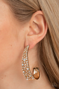 Cold as Ice - Gold Earrings - Paparazzi Accessories