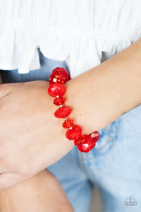 Keep GLOWING Forward - Red Bracelet - Paparazzi Accessories