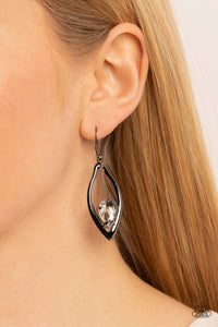 Beautifully Bejeweled - Black Earrings - Paparazzi Accessories