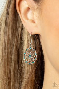 Springtime Salutations - Blue Earrings - Paparazzi Accessories