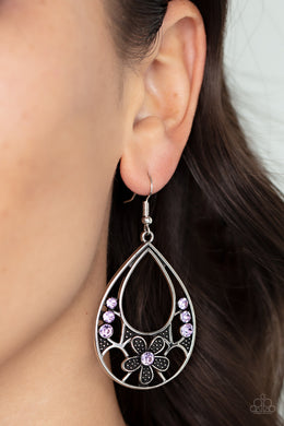 Meadow Marvel - Purple Earrings - Paparazzi Accessories