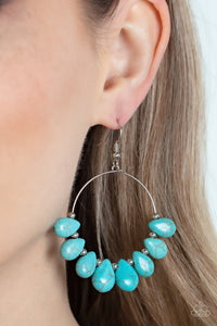 Canyon Quarry - Blue Earrings - Paparazzi Accessories