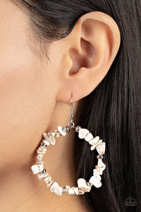 Mineral Mantra - White Earrings - Paparazzi Accessories