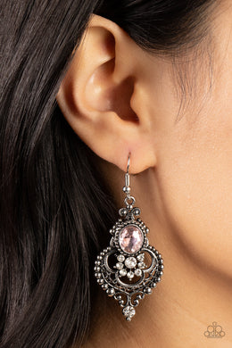 Castle Chateau - Pink Earrings - Paparazzi Accessories